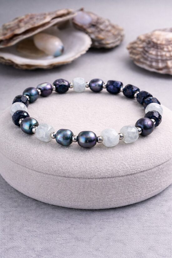 Dabīgo pērļu rokassprādze